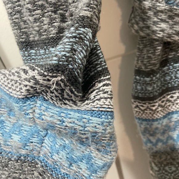 Chico’s Elaine Cardigan Duster with fur Blue Size 2 (Large) - Picture 13 of 14